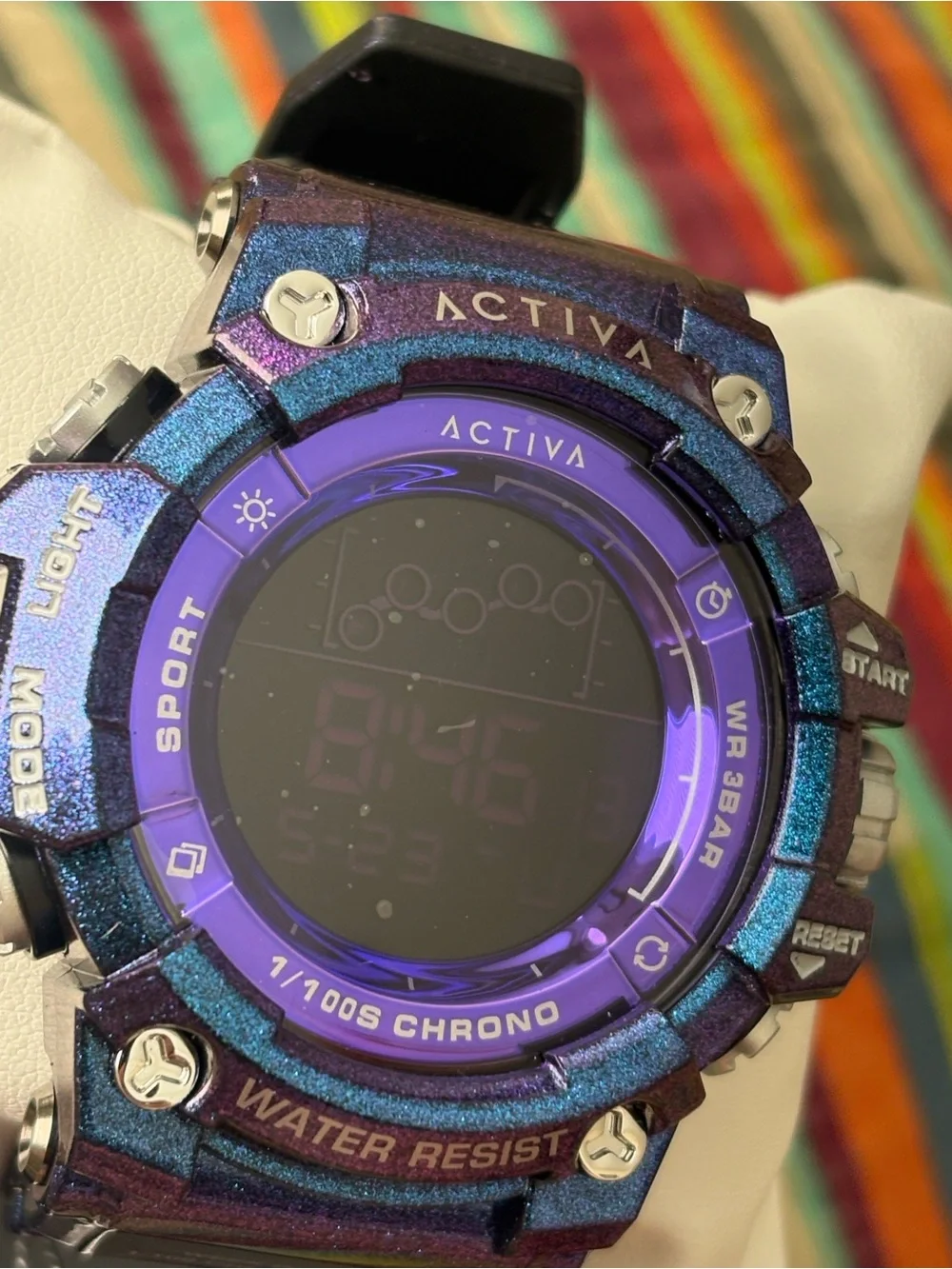 Sale Brand New Activa X Invicta Digital Unisex Watch - 50mm, Iridescent, Purple